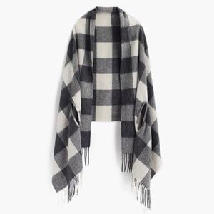 J.Crew Cape-scarf in Oversized Plaid
